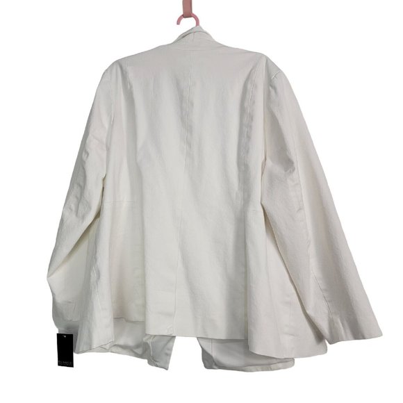 Eloquii White Tuxedo Bridal Suit Jacket Blazer Jacket Womens Plus Size 28 - Picture 2 of 6